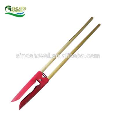 post hole digger with wooden handle