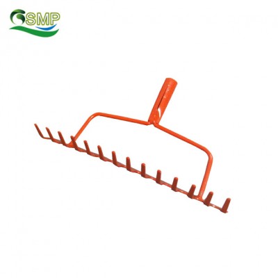 22 tines garden mini hand harrow hay bamboo leaf plastic rake with long handle