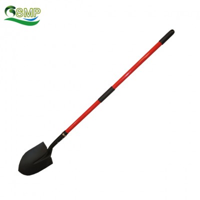 5007011 with fiberglass handle high quality digging shovel round point garden shovel