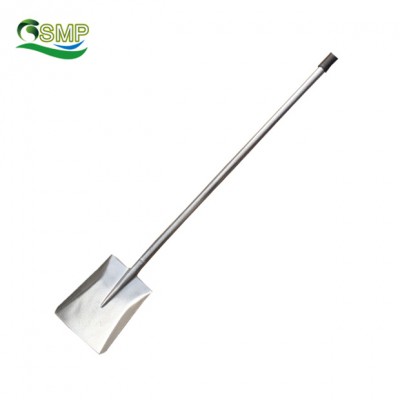 Square head steel handle garden shovel