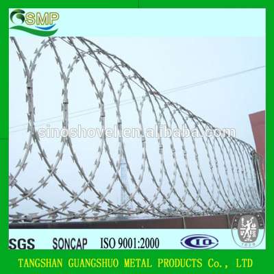 Galvanized razer wire for fencing